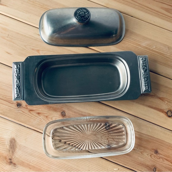 International Decorators Stainless Butter Dish - Picture 3 of 9